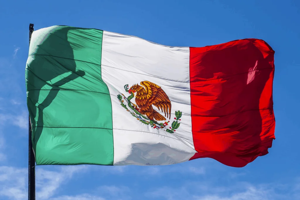 The flag of Mexico.