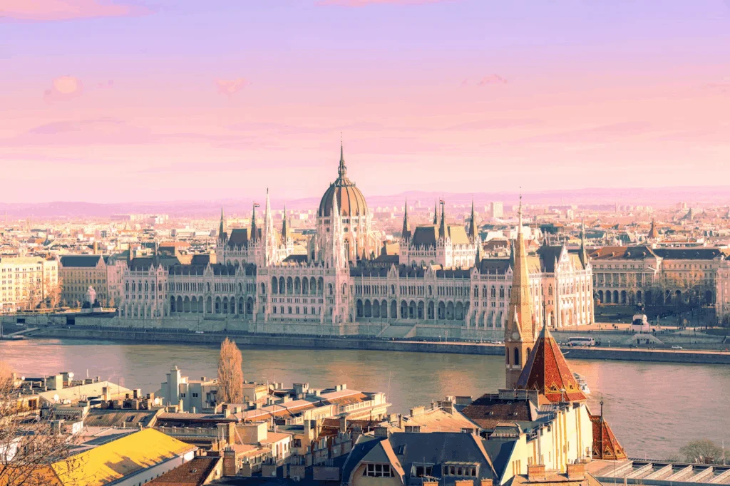 The logo of Budapest, Hungary.