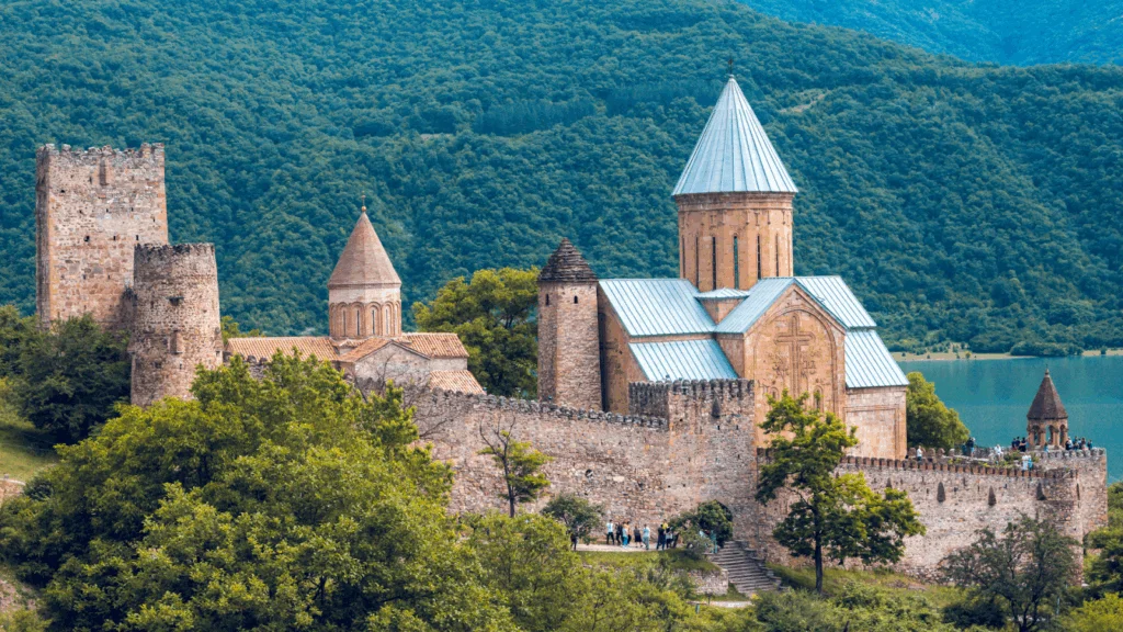 Image of Ananuri Fortress Complex, located in Ananuri, Georgia.
